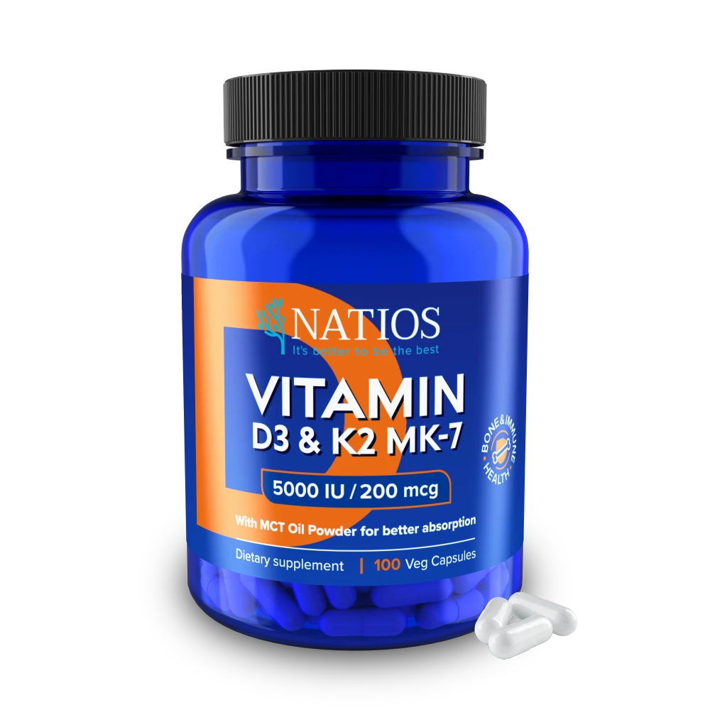 NATIOS Vitamin D3 & K2 MK-7 5000 IU